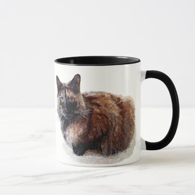 Caneca do gato da concha de tartaruga (Direita)