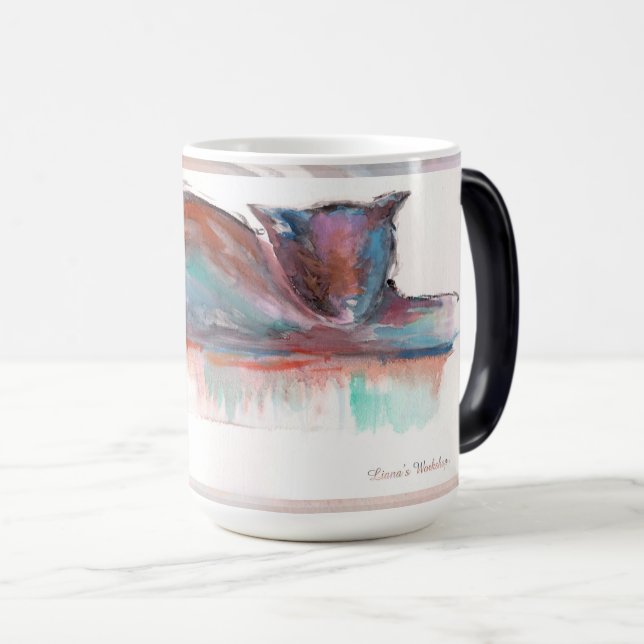 Caneca do gato do gatinho de LW (Frente Esquerda)