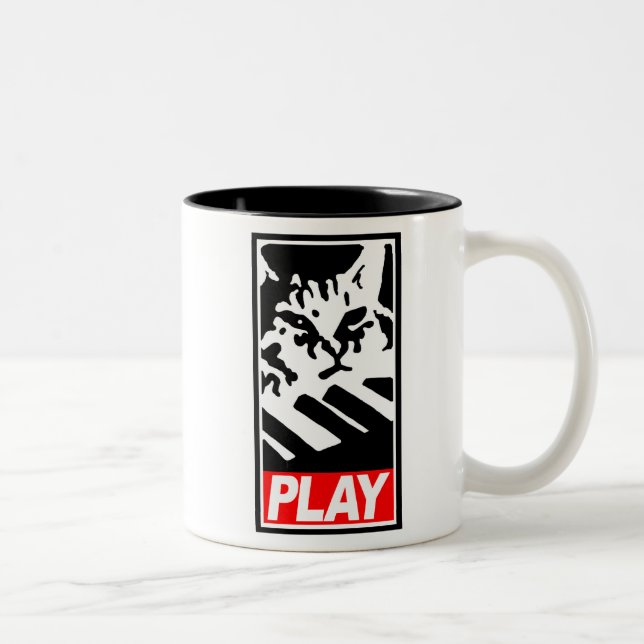 Caneca do gato do teclado do jogo (Direita)