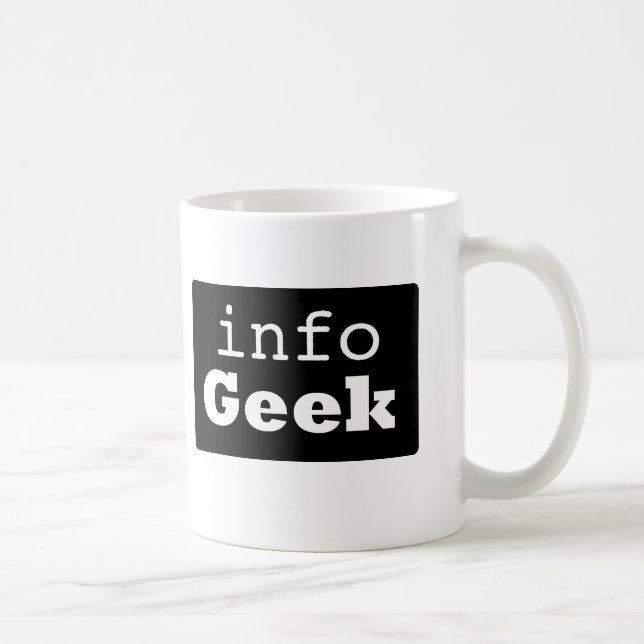 Caneca do geek da informação (logotipo: texto (Direita)