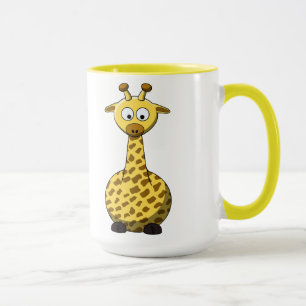 Caneca do girafa dos desenhos animados