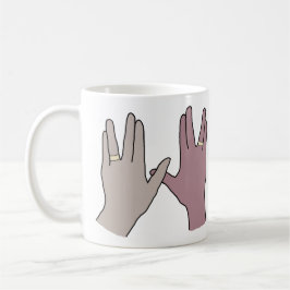 Caneca do gráfico do amor do casamento do nerd do