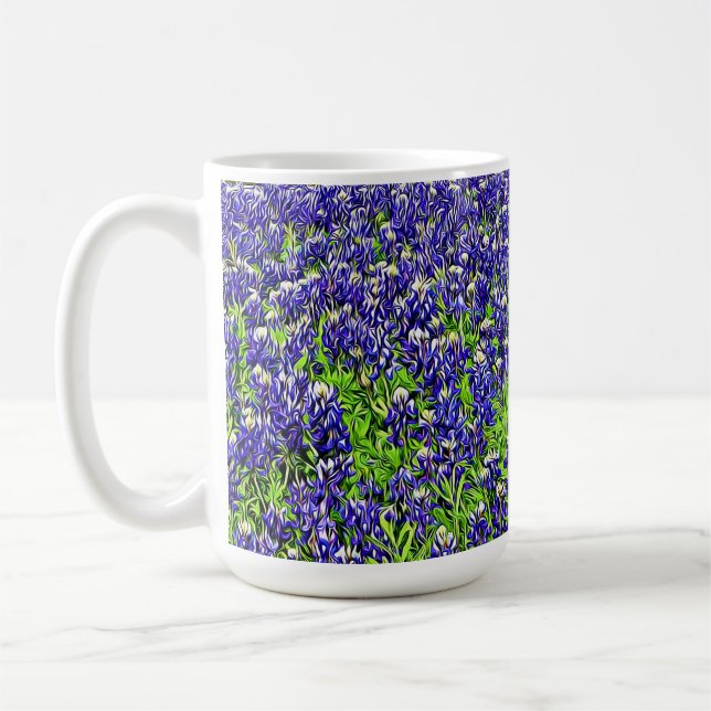 Caneca do gráfico dos Bluebonnets de Texas (Esquerda)