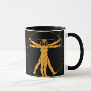 Caneca do homem de da Vinci Vitruvian