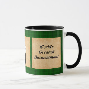 Caneca do homem de negócios do mundo a grande