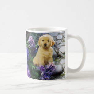 Caneca do Hydrangea do golden retriever