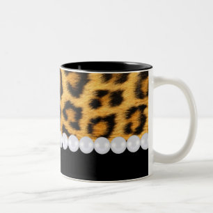 Caneca do impressão do leopardo