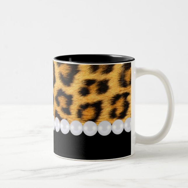 Caneca do impressão do leopardo (Direita)