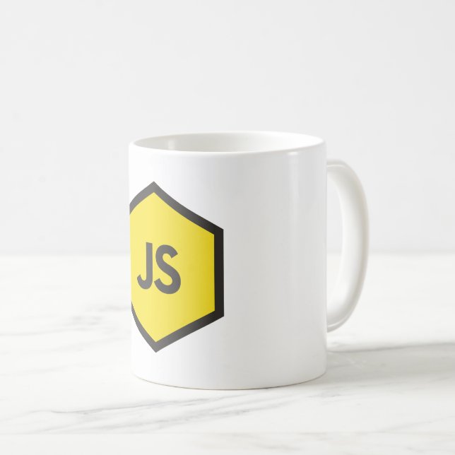 Caneca do Javascript JS (Frente Esquerda)