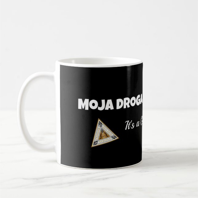 Caneca do kocham do cie do ja do droga de Moja (Esquerda)