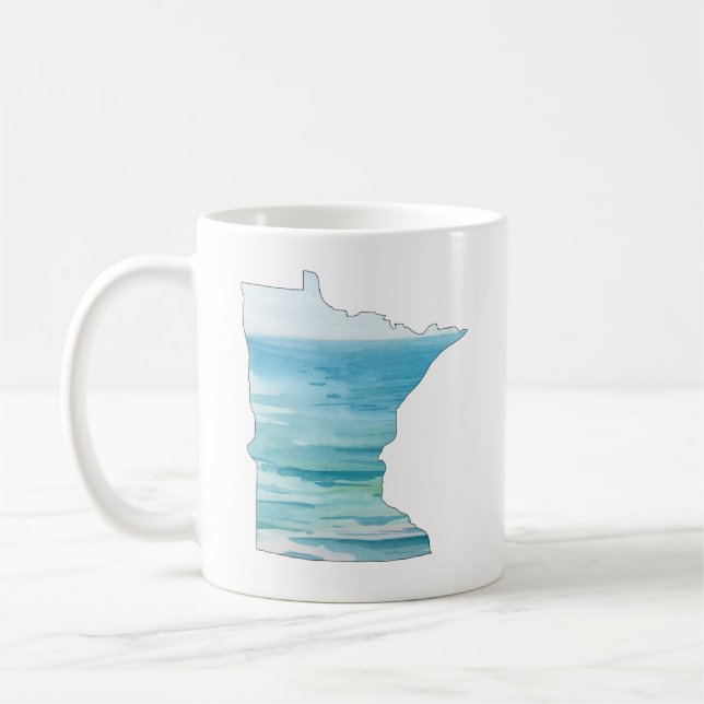 Caneca do lago watercolor de Minnesota (Esquerda)