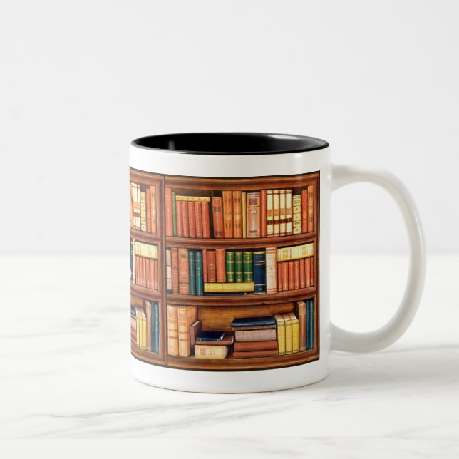 Caneca do leitor ávido da biblioteca dos livros (Direita)