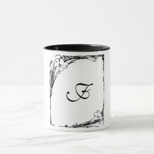 Caneca do lírio do nouveau da arte