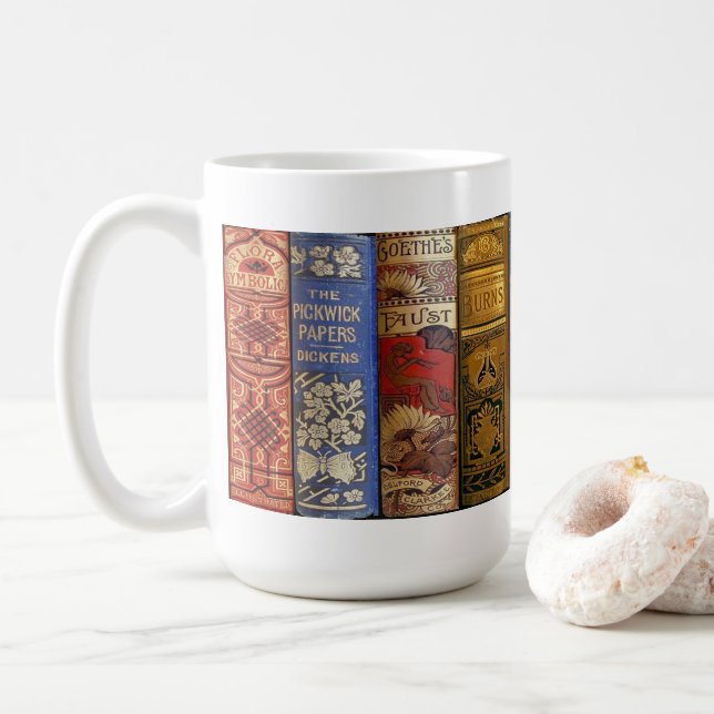 Caneca do livro do Antiquarian (Com Donut)
