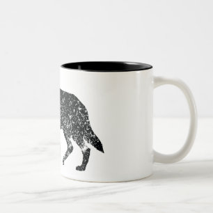 caneca do lobo do Vintage-estilo
