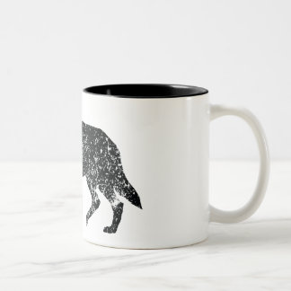 caneca do lobo do Vintage-estilo