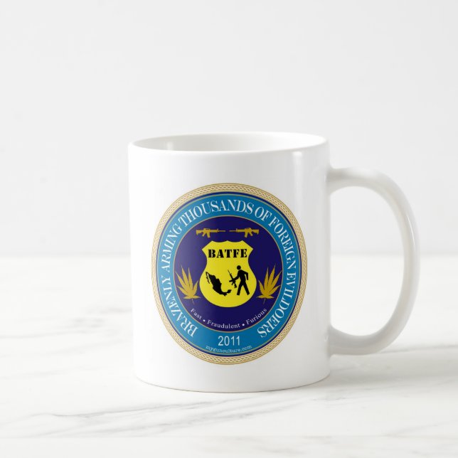 Caneca do logotipo da paródia do ATF/BATFE (Direita)