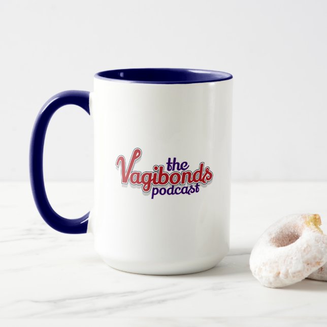 Caneca do logotipo de Vagibonds (Com Donut)