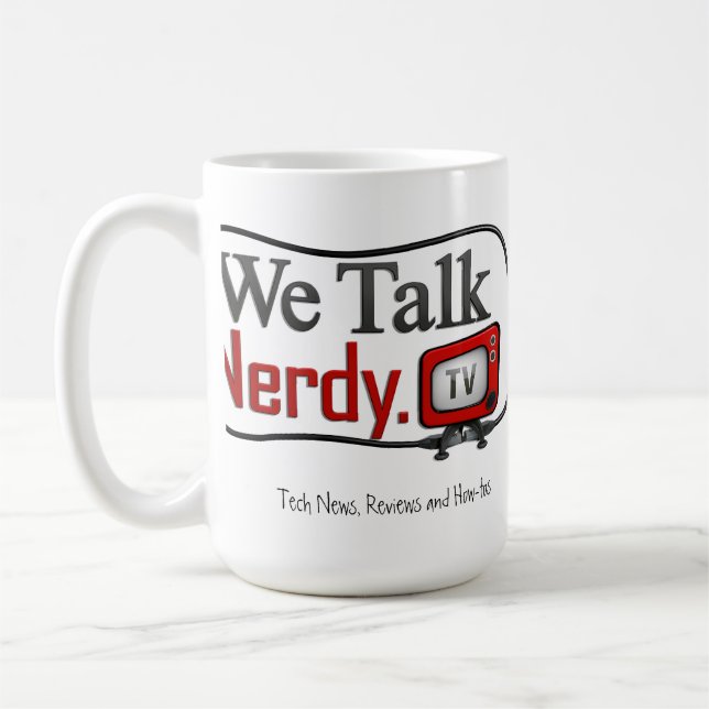 Caneca do logotipo de WeTalkNerdy.tv (Esquerda)