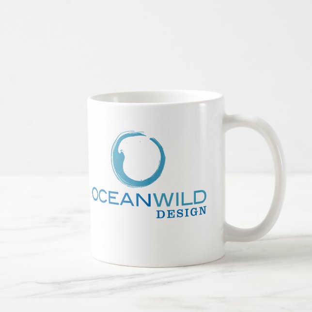 Caneca do logotipo do design de OceanWild (Direita)