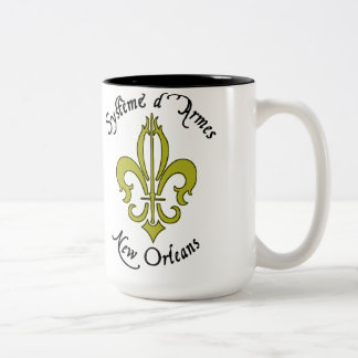 Caneca do logotipo do Dois-Tom B&G de SDA NOLA
