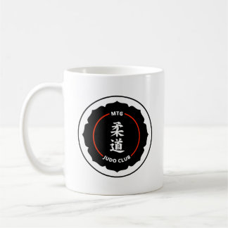 Caneca do logotipo do plano do clube do judo de