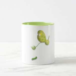 Caneca do lovebird verde por ORDesigns.