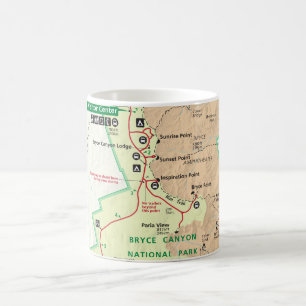 Caneca do mapa da garganta de Bryce