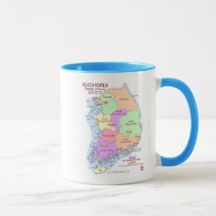 Caneca do mapa de Coreia do Sul