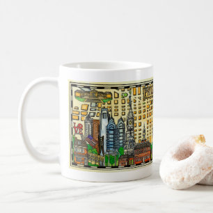 Caneca do mapa de Philadelphfia