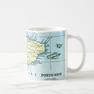 Caneca do mapa de Puerto Rico