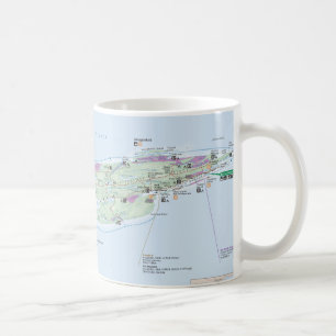 Caneca do mapa de Royale da ilha (Michigan)