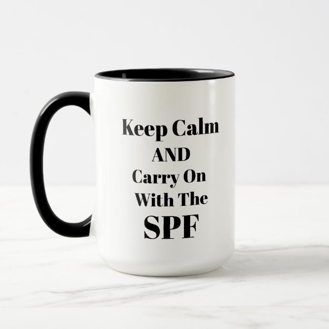 Caneca do Médico SPF - Trocadilho Divertido de Der (Esquerda)