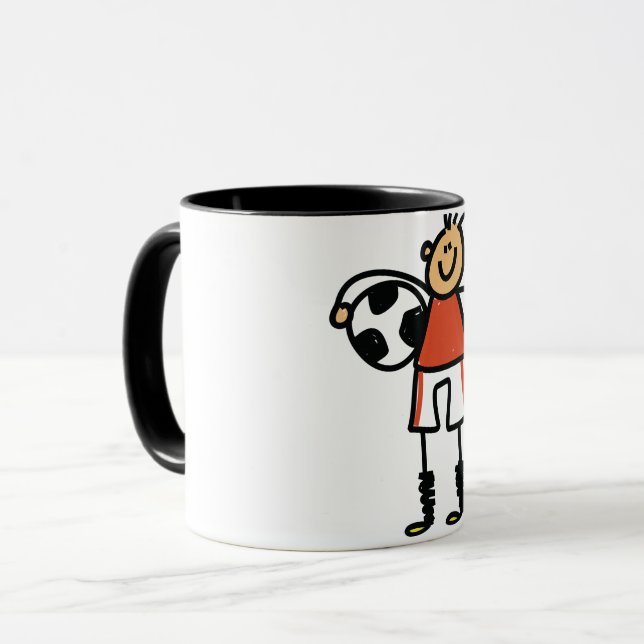 Caneca do Menino do Futebol (Frente Esquerda)