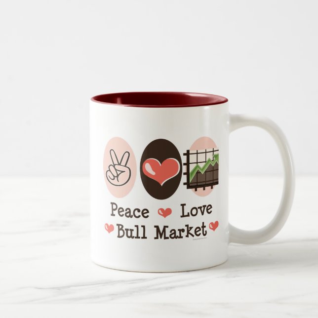 Caneca do mercado em alta do amor da paz (Direita)