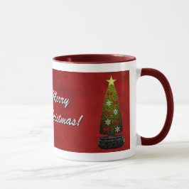 Caneca do modelo do Feliz Natal - personalizada