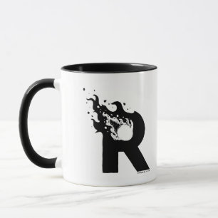 Caneca do monograma do logotipo de R