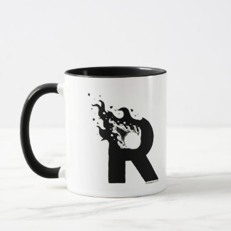 Caneca do monograma do logotipo de R