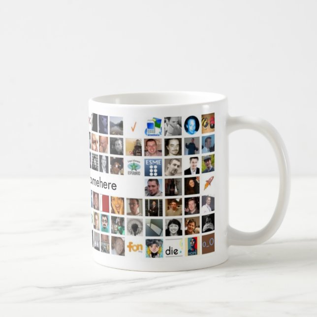 Caneca do mosaico do Twitter - personalizada (Direita)