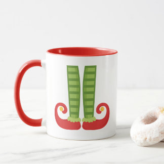 Caneca do Natal com calçados do duende