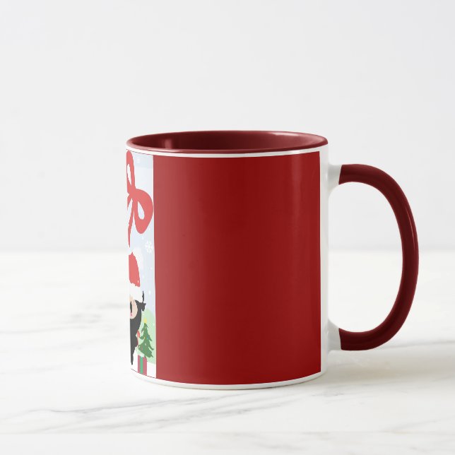 Caneca do Natal de Kawaii Ninja (Direita)
