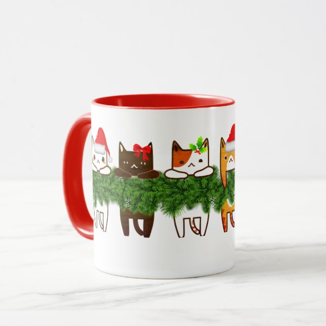 Caneca do Natal de Meowy (Frente Esquerda)