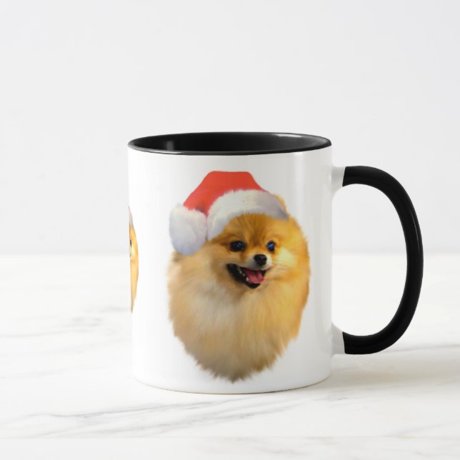 Caneca do Natal de Pomeranian (Direita)