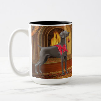 Caneca do Natal de Weimaraner