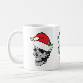 Caneca do Natal do crânio do papai noel