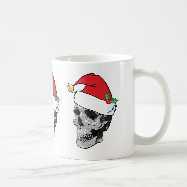 Caneca do Natal do crânio do papai noel (Direita)