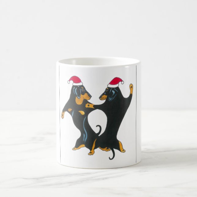 Caneca do Natal do Dachshund (Centro)