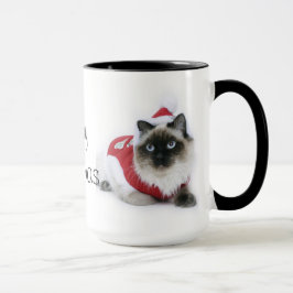 Caneca do Natal do gato de Ragdoll
