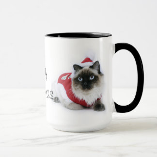 Caneca do Natal do gato de Ragdoll