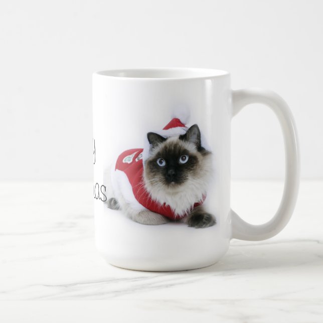 Caneca do Natal do gato de Ragdoll (Direita)